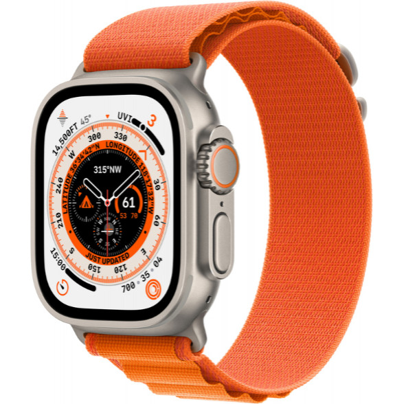 Apple Watch Ultra GPS + Cellular 49mm Titanium Case Orange Alpine Loop - Medium (MQEU3/MQFL3) б/у